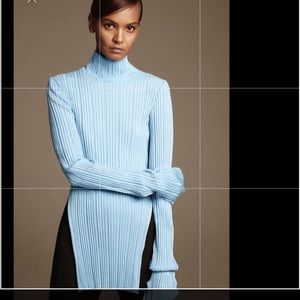 Light blue ribbed top